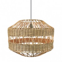 Distribuidor - Lâmpadas Diversas | Colgantes Rustica | COLGANTE RATTAN 1XE27 BROMELIA REGX55X55 CM Ref: 141295502